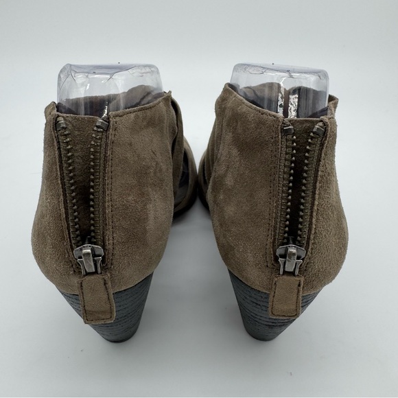 Eileen Fisher Taupe Suede Heeled Shoes - Picture 7 of 13